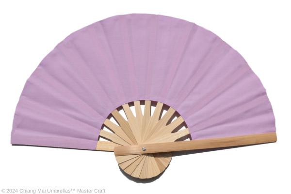 Fabric folding hand fans with bamboo frames, blush pink