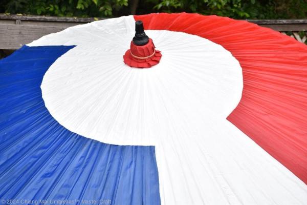 Chiang Mai Classic Garden and Patio umbrella, painted, VOTE on off-white