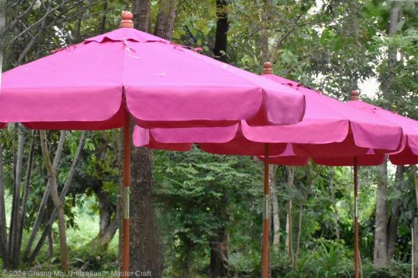 Market umbrellas with side flaps, MAK-102, color pink, 250 cm